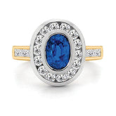 Blue Sapphire & Diamond Ring - Dracakis Jewellers